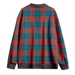 Scottish Fraser of Boblainy Hugh Ancient Clan Crest Tartan V neck Knitted Fleece Cardigans