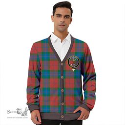 Scottish Fraser of Boblainy Hugh Ancient Clan Crest Tartan V neck Knitted Fleece Cardigans