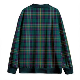 Scottish Hunter of Hunterston (Michael of Hunterston) Modern Clan Crest Tartan V neck Knitted Fleece Cardigans