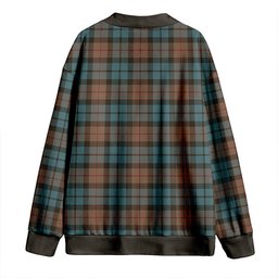 Scottish Dundas Weathered Clan Crest Tartan V neck Knitted Fleece Cardigans