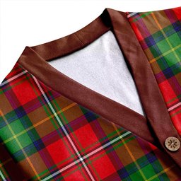 Scottish Fairlie Modern Clan Crest Tartan V neck Knitted Fleece Cardigans