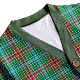 Scottish Gayre Modern Clan Crest Tartan V neck Knitted Fleece Cardigans