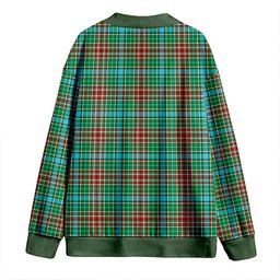 Scottish Gayre Modern Clan Crest Tartan V neck Knitted Fleece Cardigans
