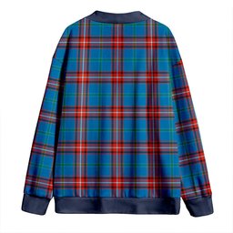 Scottish Glenn Ancient Clan Crest Tartan V neck Knitted Fleece Cardigans