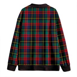Scottish Deas Modern Clan Crest Tartan V neck Knitted Fleece Cardigans