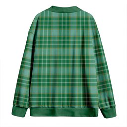 Scottish Currie Ancient Clan Crest Tartan V neck Knitted Fleece Cardigans