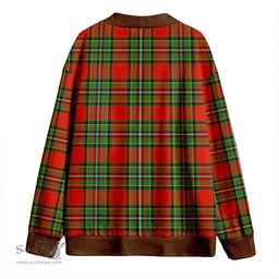 Scottish Gillespie Ancient Clan Crest Tartan V neck Knitted Fleece Cardigans