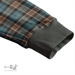 Scottish Graham of Menteith Weathered Clan Crest Tartan V neck Knitted Fleece Cardigans