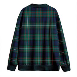 Scottish Ferguson Modern Clan Crest Tartan V neck Knitted Fleece Cardigans