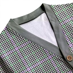 Scottish Halliday (Holliday) Ancient Clan Crest Tartan V neck Knitted Fleece Cardigans