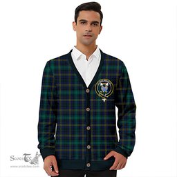 Scottish Hope Vere Modern Clan Crest Tartan V neck Knitted Fleece Cardigans