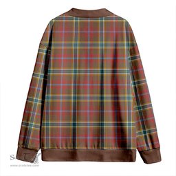 Scottish Currie of Arran Weathered Clan Crest Tartan V neck Knitted Fleece Cardigans