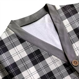 Scottish Erskine Blue Clan Crest Tartan V neck Knitted Fleece Cardigans