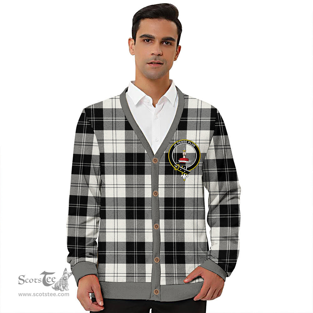 Scottish Erskine Blue Clan Crest Tartan V neck Knitted Fleece Cardigans