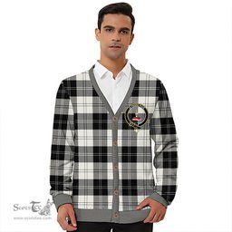 Scottish Erskine Blue Clan Crest Tartan V neck Knitted Fleece Cardigans
