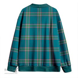 Scottish Crichton (Creighton) Ancient Clan Crest Tartan V neck Knitted Fleece Cardigans