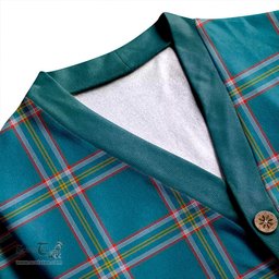 Scottish Crichton (Creighton) Ancient Clan Crest Tartan V neck Knitted Fleece Cardigans