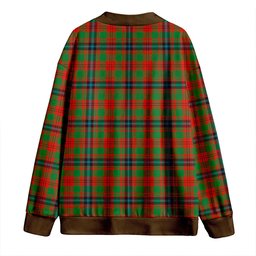 Scottish Fulton 1999 Ancient Clan Crest Tartan V neck Knitted Fleece Cardigans