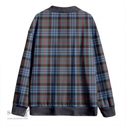 Scottish Fletcher of Dunans Clan Crest Tartan V neck Knitted Fleece Cardigans