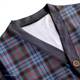 Scottish Fletcher of Dunans Clan Crest Tartan V neck Knitted Fleece Cardigans