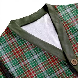 Scottish Gayre Ancient Clan Crest Tartan V neck Knitted Fleece Cardigans