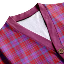Scottish Fraser of Reelig Ancient Clan Crest Tartan V neck Knitted Fleece Cardigans