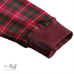 Scottish Hunter of Bute (Hunter Maroon) Modern Clan Crest Tartan V neck Knitted Fleece Cardigans