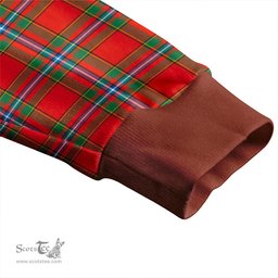 Scottish Drummond of Fingask Ancient Clan Crest Tartan V neck Knitted Fleece Cardigans