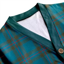 Scottish Elliot (Ellot) Ancient Clan Crest Tartan V neck Knitted Fleece Cardigans