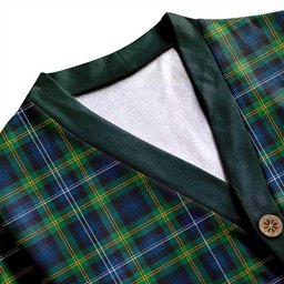 Scottish Dyce Modern Clan Crest Tartan V neck Knitted Fleece Cardigans