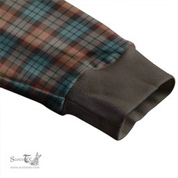 Scottish Fletcher Family Weathered Clan Crest Tartan V neck Knitted Fleece Cardigans