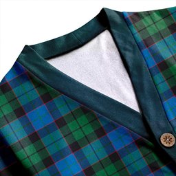 Scottish Ferguson of Balquhidder Ancient Clan Crest Tartan V neck Knitted Fleece Cardigans