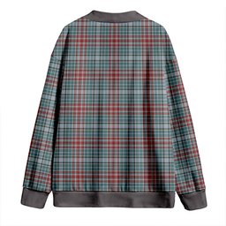 Scottish Gayre Weathered Clan Crest Tartan V neck Knitted Fleece Cardigans