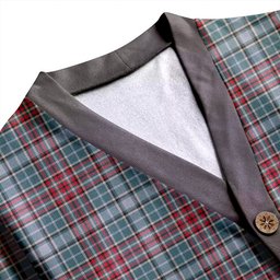 Scottish Gayre Weathered Clan Crest Tartan V neck Knitted Fleece Cardigans