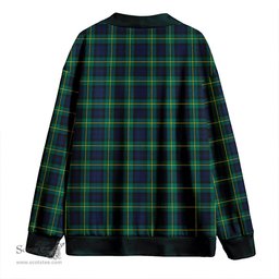 Scottish Gordon Modern Clan Crest Tartan V neck Knitted Fleece Cardigans