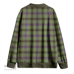 Scottish Henderson Weathered Clan Crest Tartan V neck Knitted Fleece Cardigans