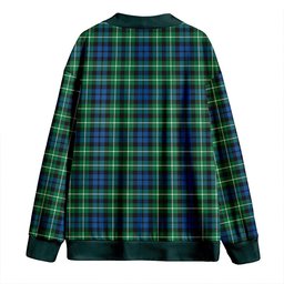 Scottish Graham of Montrose Modern Clan Crest Tartan V neck Knitted Fleece Cardigans