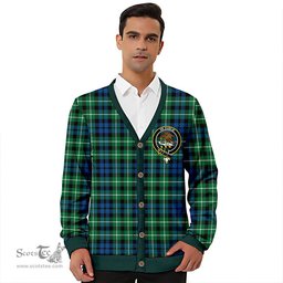 Scottish Graham of Montrose Modern Clan Crest Tartan V neck Knitted Fleece Cardigans