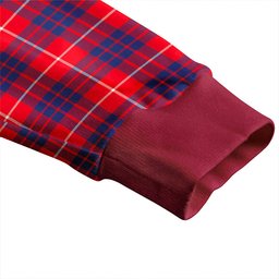 Scottish Hamilton Modern Clan Crest Tartan V neck Knitted Fleece Cardigans