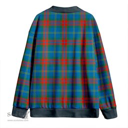 Scottish Harvey Ancient Clan Crest Tartan V neck Knitted Fleece Cardigans
