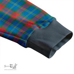 Scottish Harvey Ancient Clan Crest Tartan V neck Knitted Fleece Cardigans