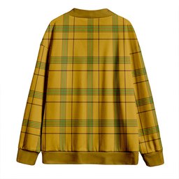 Scottish Houston Clan Crest Tartan V neck Knitted Fleece Cardigans