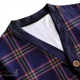 Scottish Crichton (Creighton) Modern Clan Crest Tartan V neck Knitted Fleece Cardigans