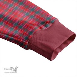 Scottish Dalziel Weathered Clan Crest Tartan V neck Knitted Fleece Cardigans