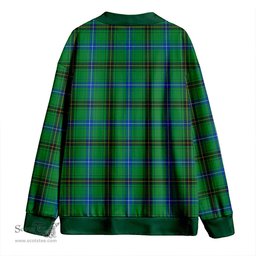 Scottish Henderson Modern Clan Crest Tartan V neck Knitted Fleece Cardigans