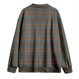 Scottish Hunter of Hunterston (Michael of Hunterston) Weathered Clan Crest Tartan V neck Knitted Fleece Cardigans