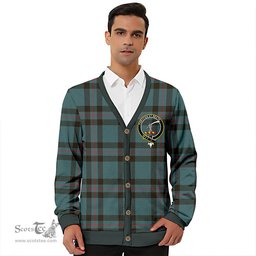 Scottish Elliot (Ellot) Weathered Clan Crest Tartan V neck Knitted Fleece Cardigans