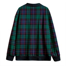 Scottish Hunter (Michael) Modern Clan Crest Tartan V neck Knitted Fleece Cardigans