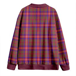 Scottish Geddes Weathered Clan Crest Tartan V neck Knitted Fleece Cardigans