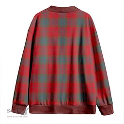 Scottish Fraser of Boblainy Hugh Weathered Clan Crest Tartan V neck Knitted Fleece Cardigans